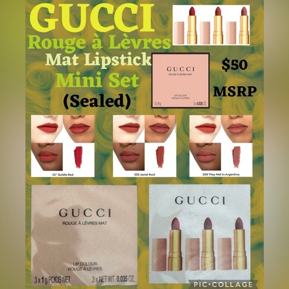 Gucci Rouge à Lèvres Mat Lipstick Mini Set SEALED. Colors in comments! - Picture 1 of 7